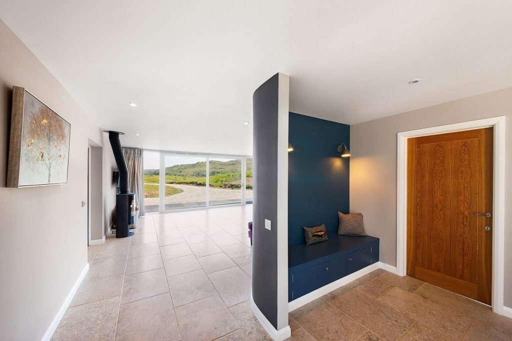 Hall living room view w